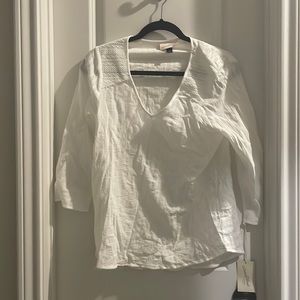 White linen shirt